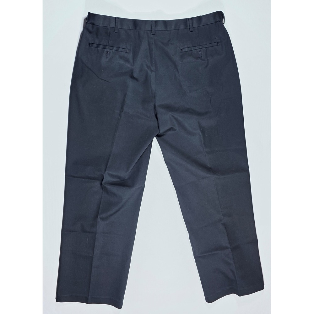 Haggar Men's Premium No Iron Khaki Classic Fit Pants Black 38x29 Flat Front